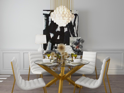  现代装饰柜 茶几 椅子3d模型 