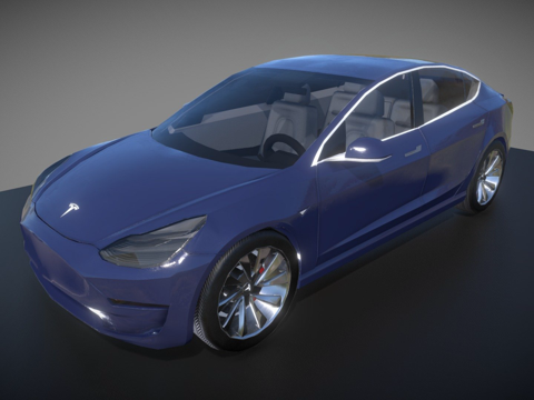  特斯拉Model 33d模型 