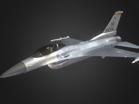  F-16战隼钻石背3d模型 