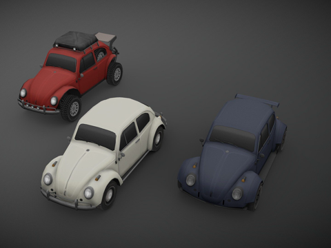  年大众1300甲壳虫3d模型 