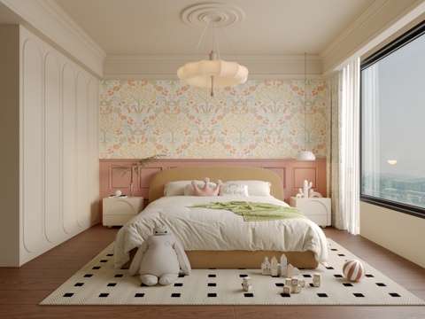  法式女孩房3d模型 