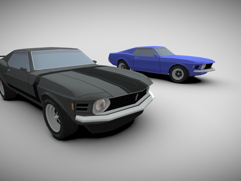  年款福特野马Boss 3023d模型 