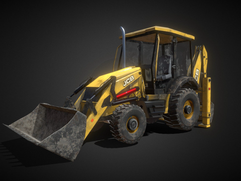  JCB反铲装载机3d模型 