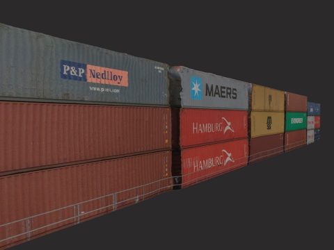  集装箱扫描8号3d模型 