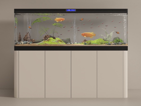 现代鱼缸su模型