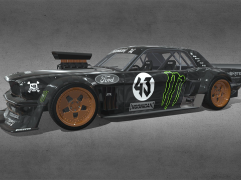  年福特野马Hoonicorn RTR肯·布洛克版3d模型 