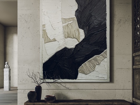  现代挂画 装饰画 客厅挂画 玄关挂画 书房挂画3d模型 