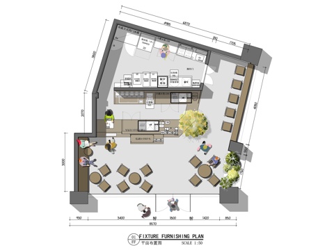 现代咖啡咖啡厅日咖夜酒星巴克咖啡瑞幸咖啡cad施工图