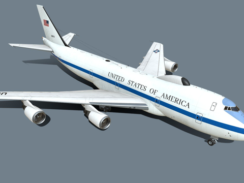  E-4末日飞机3d模型 