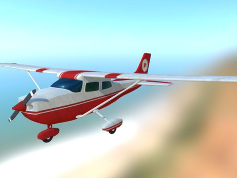  塞斯纳飞机3d模型 