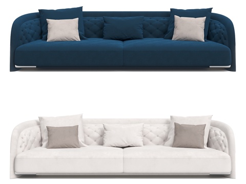  多人沙发3d模型 