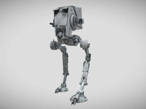  帝国AT-ST步行机-星球大战3d模型 