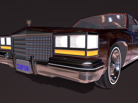  年代凯迪拉克3d模型 