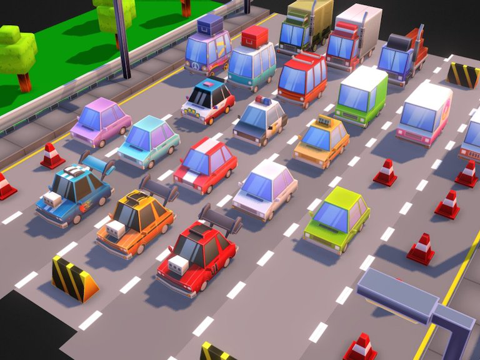  立方体汽车3d模型 