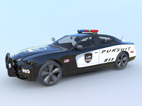  警车3d模型 