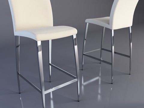  现代吧椅 高脚椅 吧椅3d模型 