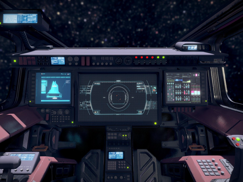  科幻战斗机驾驶舱53d模型 