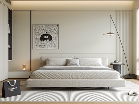 现代意式卧室su模型