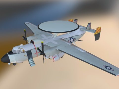  诺斯罗普·格鲁曼E-2鹰眼3d模型 