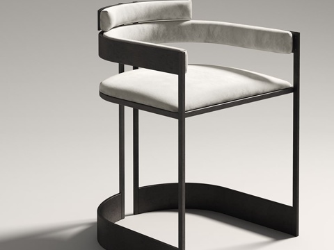 新中式餐椅 单椅 扶手椅 书椅su模型