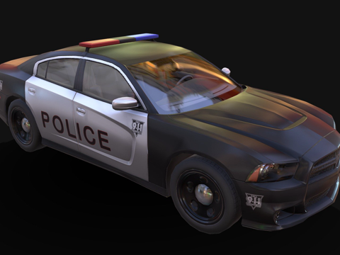  警车3d模型 