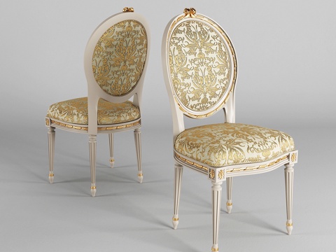  欧式餐椅 餐椅 单椅3d模型 