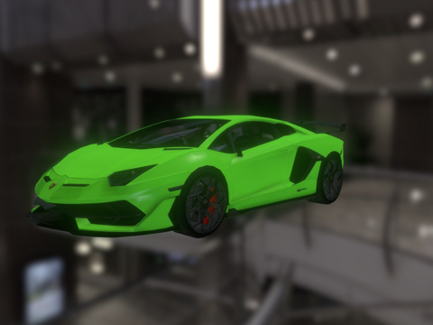  绝地求生手游绿色兰博基尼20223d模型 