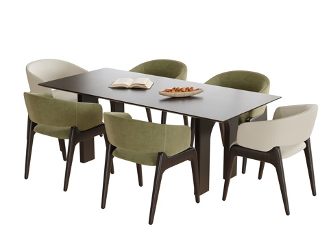  现代餐桌椅 餐椅3d模型 