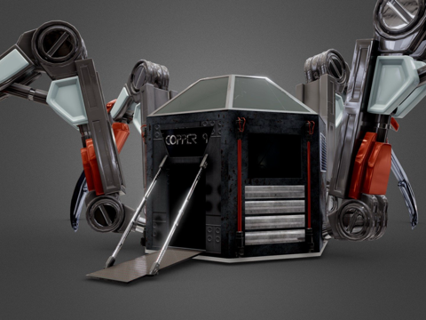  谋杀无人机-着陆舱3d模型 