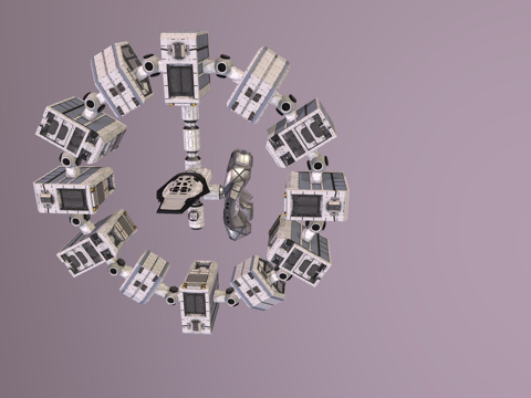  耐力号星际空间探索3d模型 