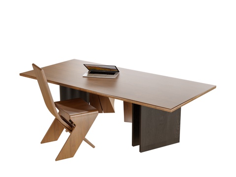  现代书桌椅su模型 