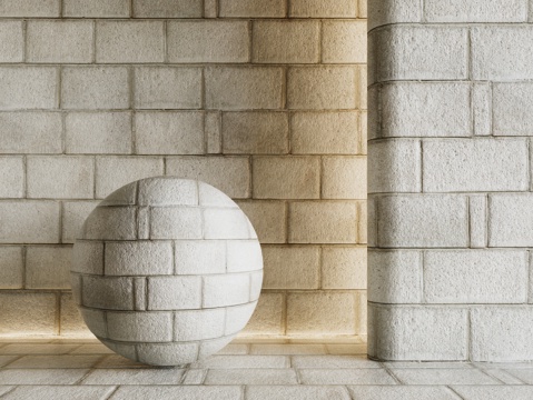  现代砖墙 青石砖墙 脏旧砖墙 仿古砖墙 工业砖墙3d模型 