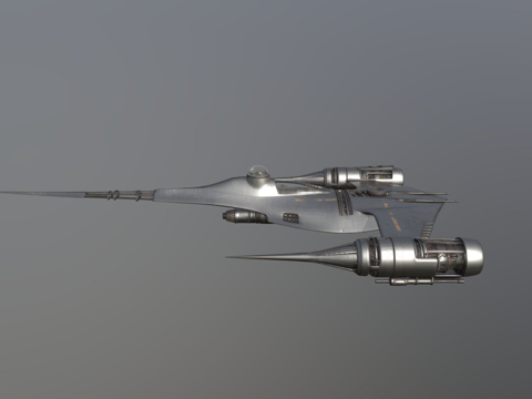  曼达洛人N1纳布星际战斗机(带内饰)3d模型 