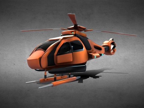  动画直升机3d模型 