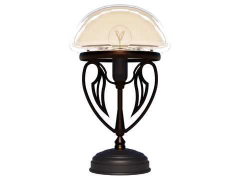 台灯 装饰灯具 氛围灯具 金属台灯 玻璃台灯su模型