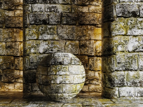  现代砖墙 青石砖墙 脏旧砖墙 仿古砖墙 工业砖墙su模型 