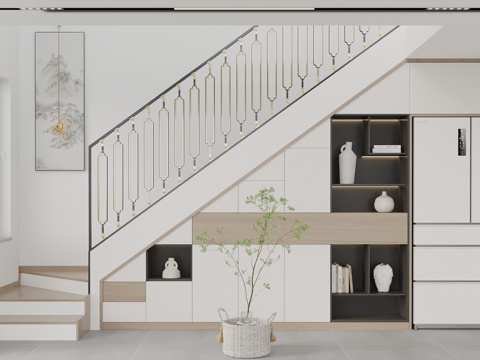 楼梯间 置物柜 楼梯3d模型