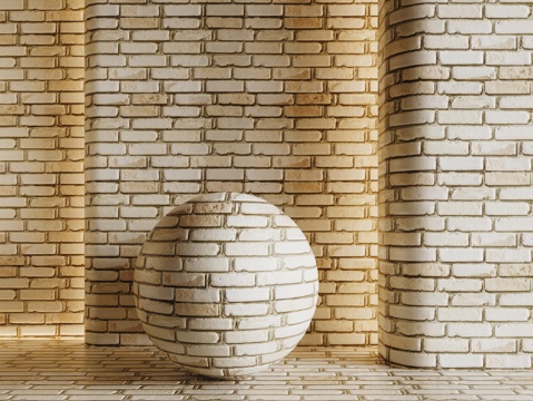 现代砖墙 青石砖墙 脏旧砖墙 仿古砖墙 工业砖墙su模型