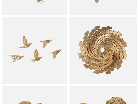  新中式挂件3d模型 