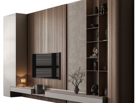  现代电视柜3d模型 