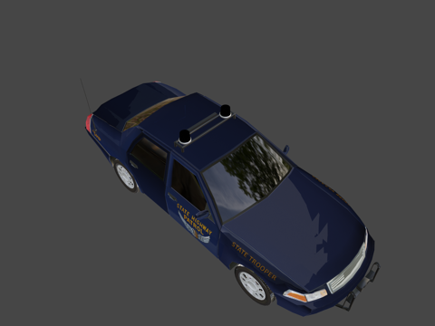  高速公路巡逻巡洋舰3d模型 