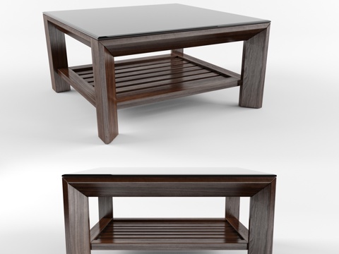  现代茶几模型3d模型 