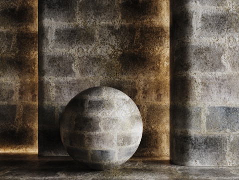 现代砖墙 青石砖墙 脏旧砖墙 仿古砖墙 工业砖墙su模型