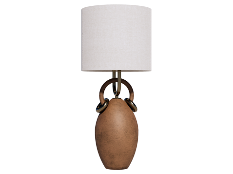 台灯 装饰灯具 氛围灯具 陶土台灯su模型