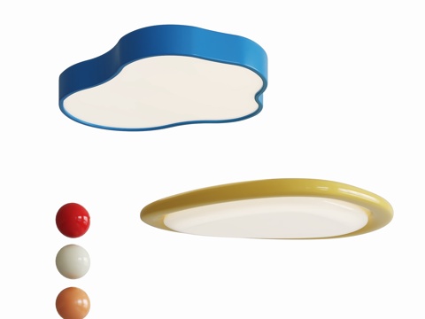 现代儿童吸顶灯su模型