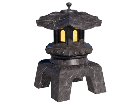 石灯 石灯笼 庭院灯 园林灯 园林景观构件su模型