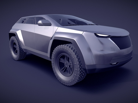  概念车006-公共领域（CC0）3d模型 