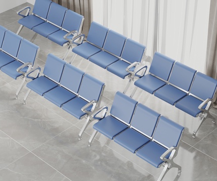  公共椅 休息等候排椅3d模型 