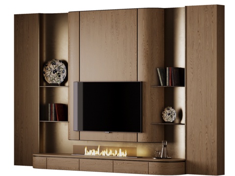  现代电视柜3d模型 