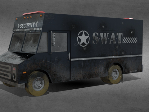  特警警车3d模型 